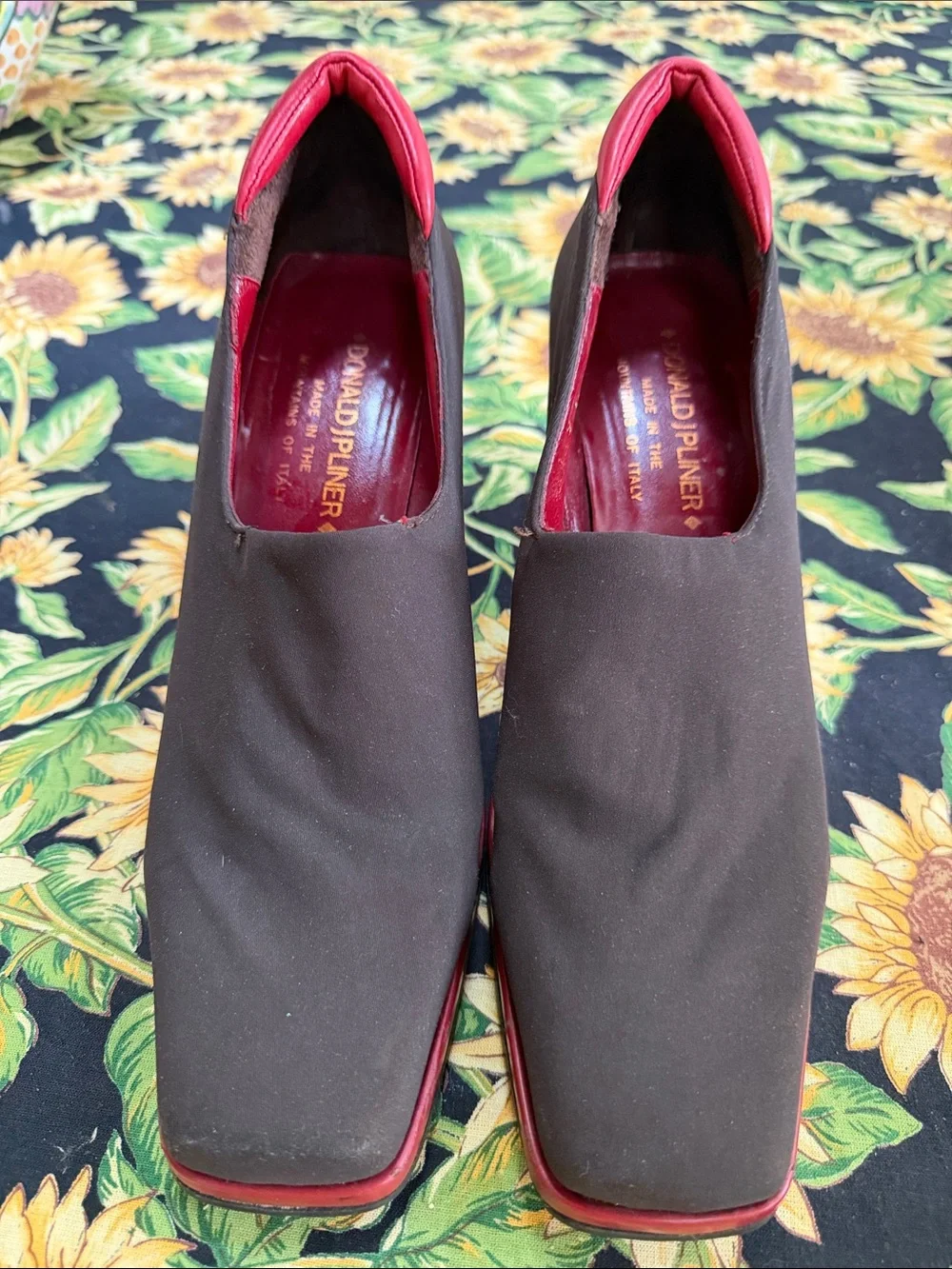 Donald J. Pliner Women's Brown and Red Slip-On Shoes 9m